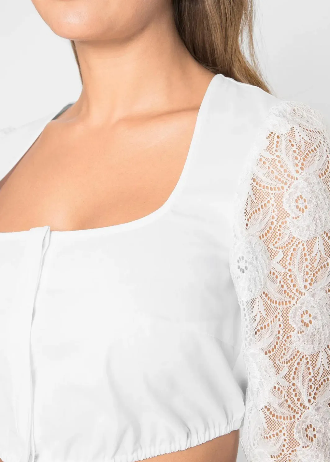 Damen bonprix Bekleidung·Jacken & Mäntel|Blusen & Tuniken|Dirndlbluse mit Spitzenarm