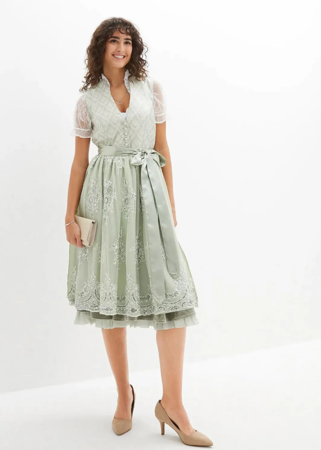 Dirndlbluse mit Spitzenärmeln Damen Bekleidung·Jacken & Mäntel|Blusen & Tuniken