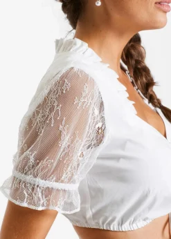 Dirndlbluse mit Spitzenärmeln Damen Bekleidung·Jacken & Mäntel|Blusen & Tuniken