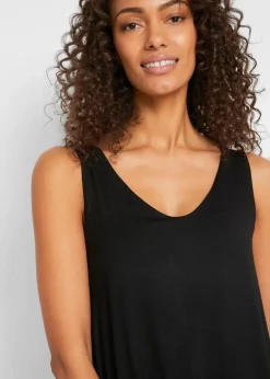 Sale Doppellagiges Long-Top aus Viskose-Mix Damen Nachhaltigere Materialien|Shirts & Tops