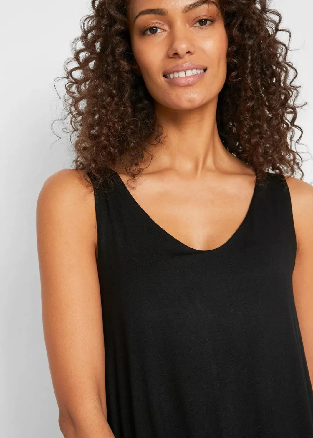 Sale Doppellagiges Long-Top aus Viskose-Mix Damen Nachhaltigere Materialien|Shirts & Tops