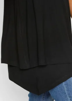 Sale Doppellagiges Long-Top aus Viskose-Mix Damen Nachhaltigere Materialien|Shirts & Tops