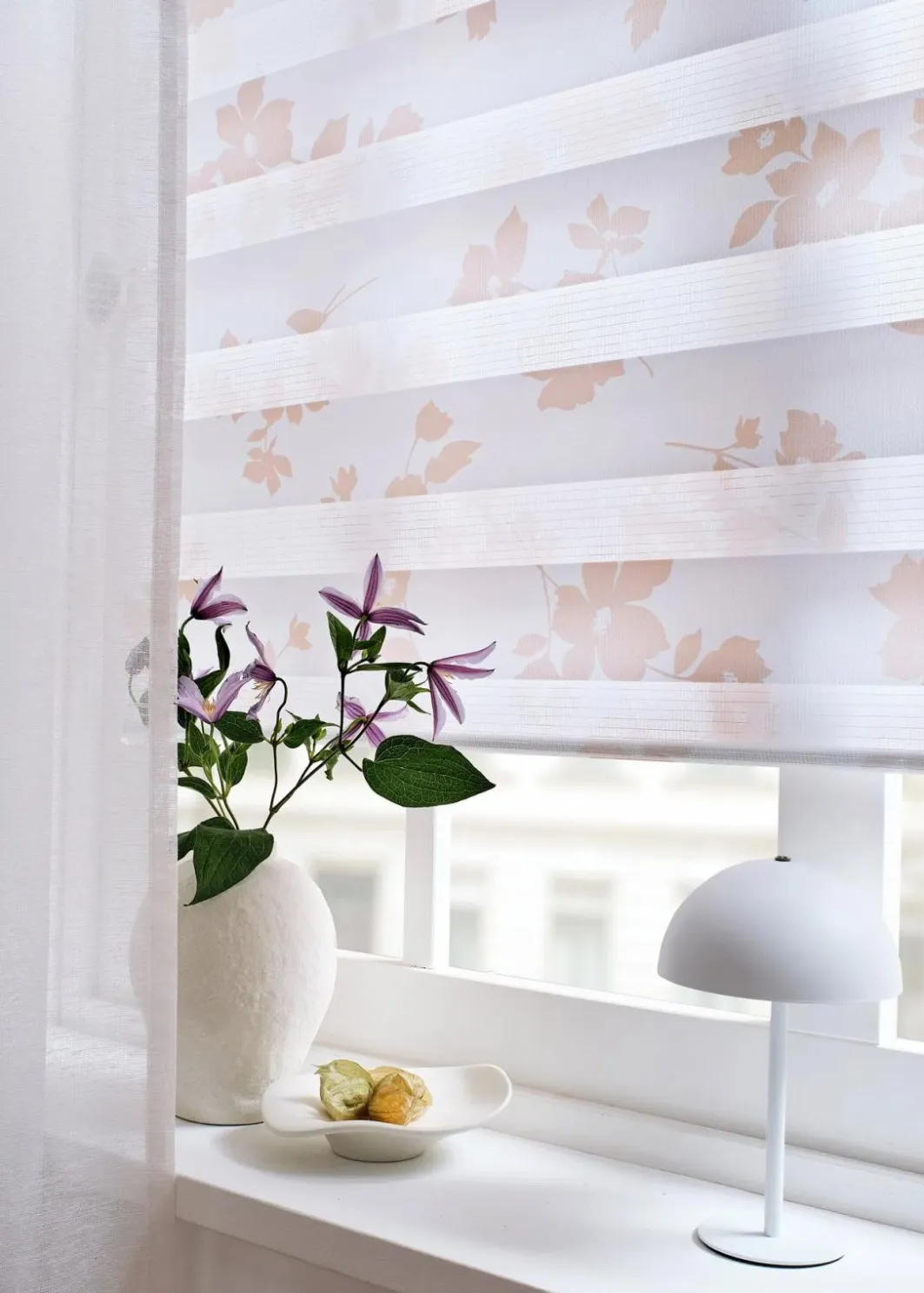 Online Doppelrollo mit Blumen Druck Rollos