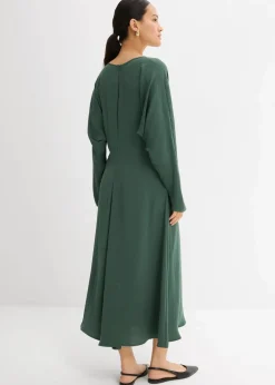 New Drapiertes Midikleid Damen Bekleidung·Pullover & Strickjacken|Kleider