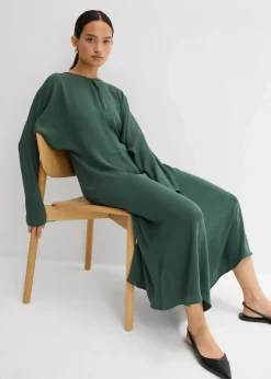 New Drapiertes Midikleid Damen Bekleidung·Pullover & Strickjacken|Kleider