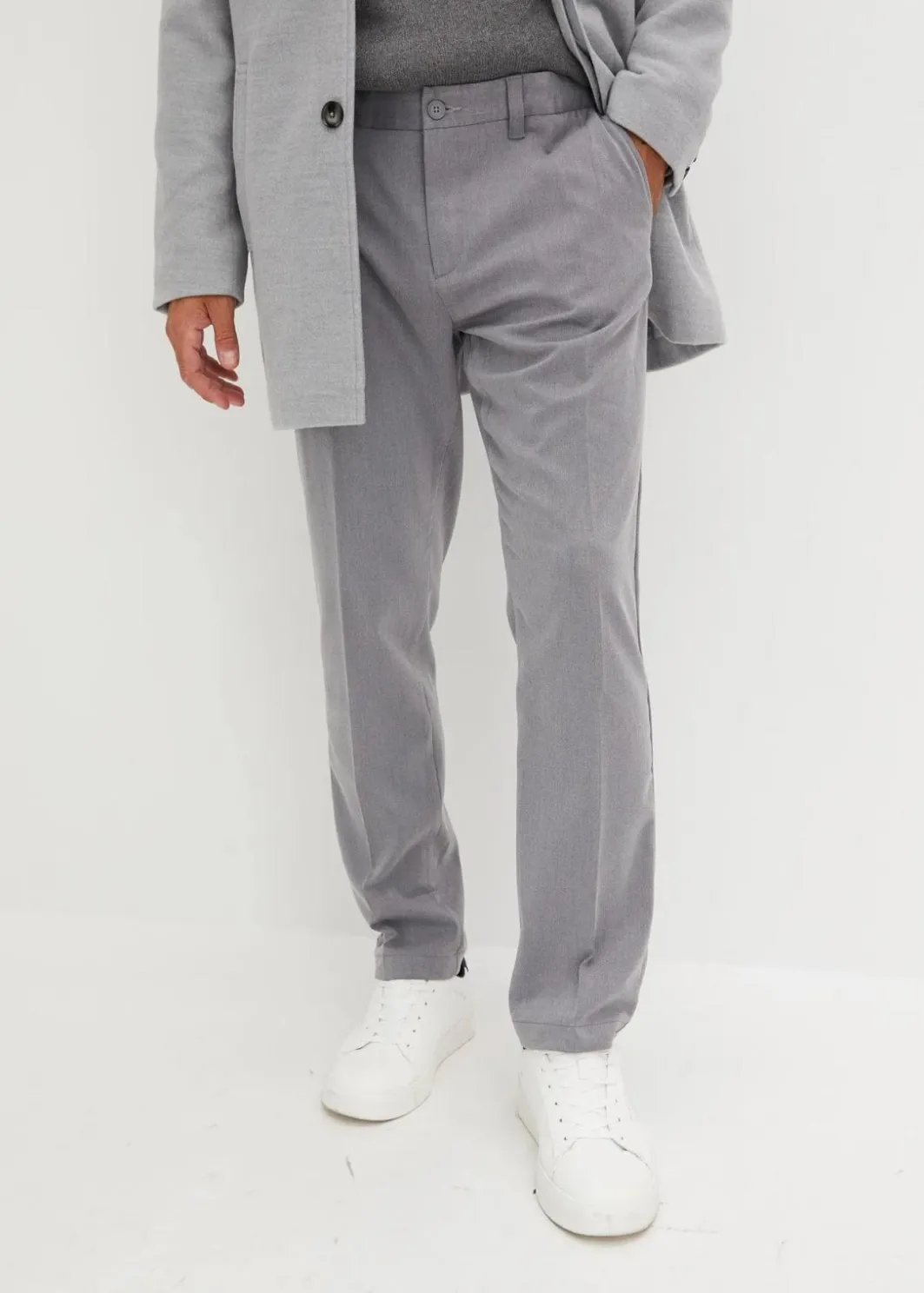 Herren bonprix Hosen|Große Größen|elegante Hose mit Bügelfalte, Regular Fit