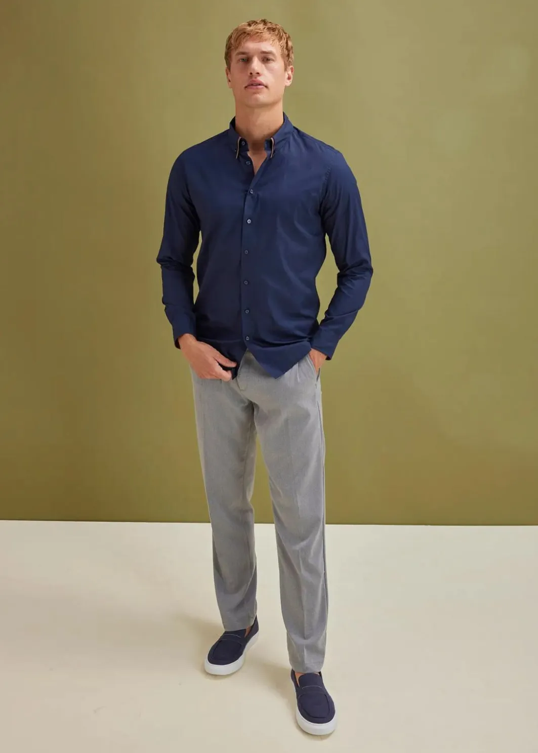 Herren bonprix Hosen|Große Größen|elegante Hose mit Bügelfalte, Regular Fit