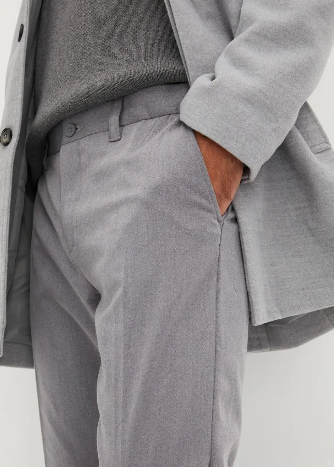 Herren bonprix Hosen|Große Größen|elegante Hose mit Bügelfalte, Regular Fit