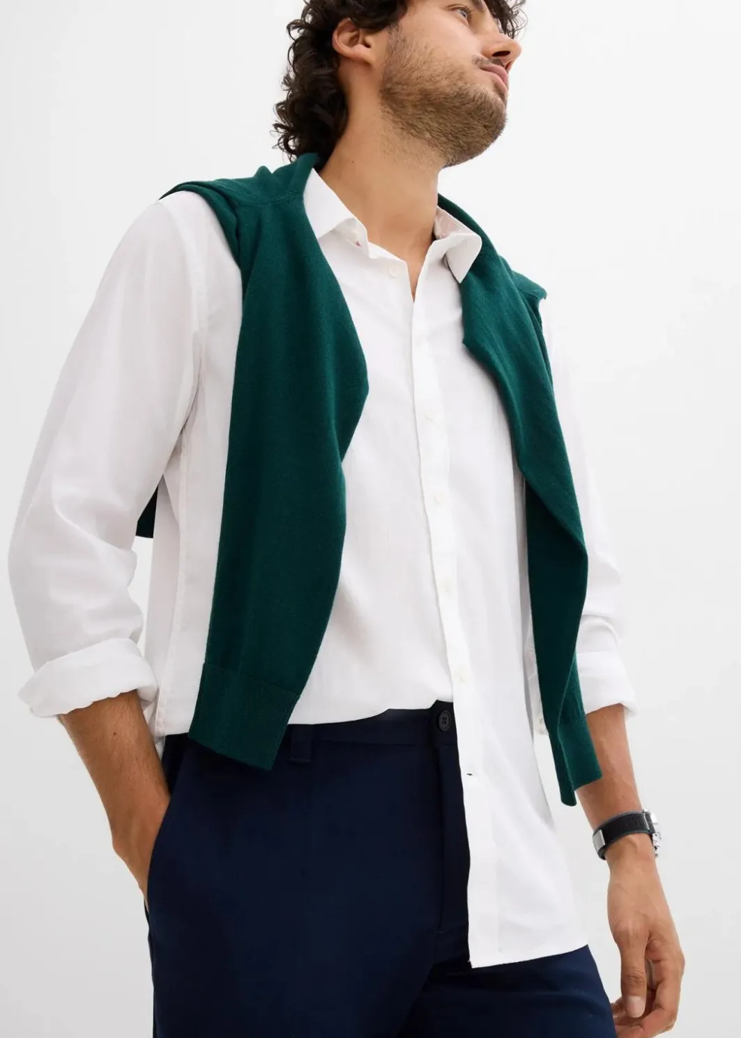 Herren bonprix Große Größen|Hosen|elegante Hose mit Bügelfalte, Regular Fit