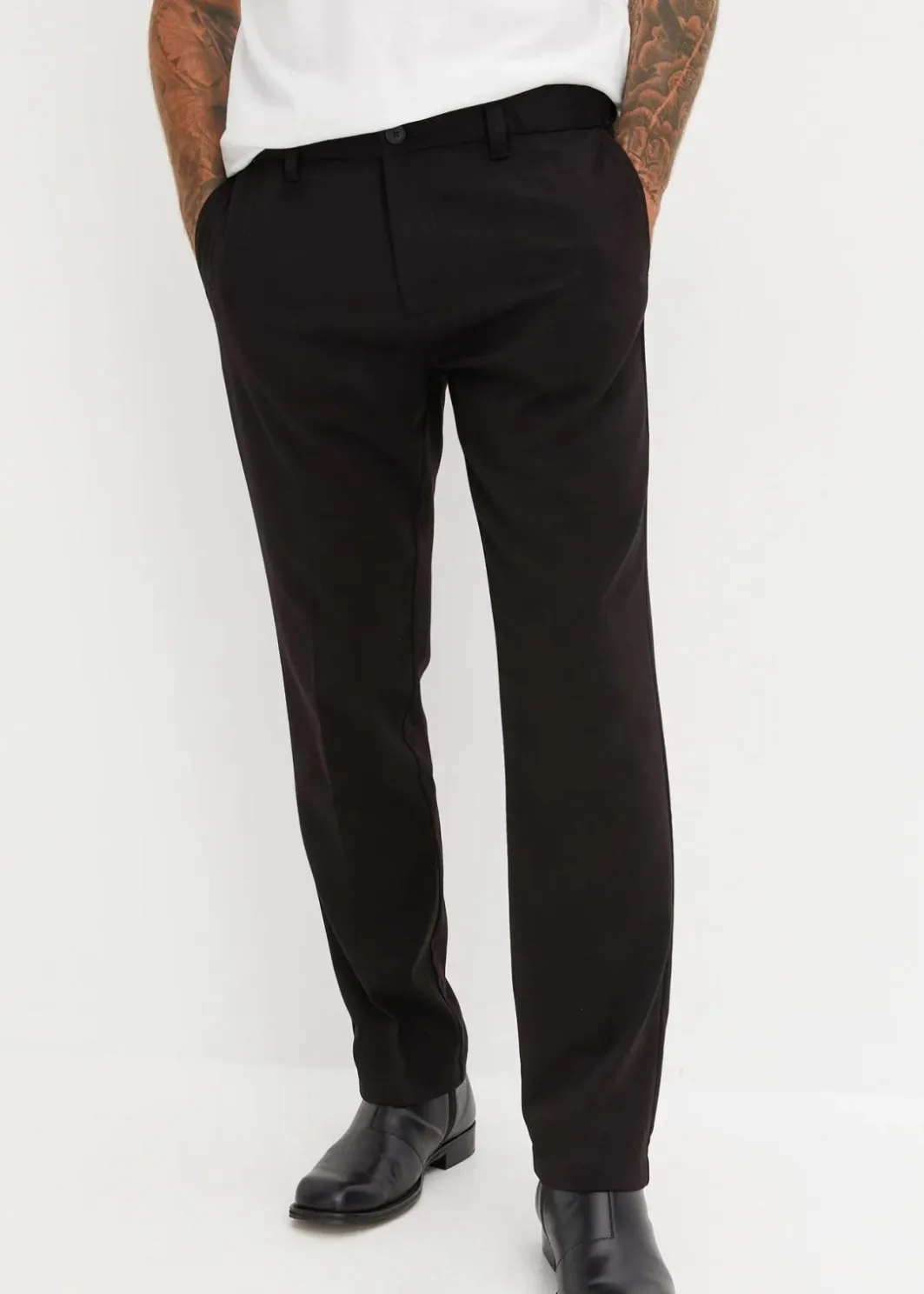 New elegante Hose mit Bügelfalte, Regular Fit Herren Hosen|Große Größen