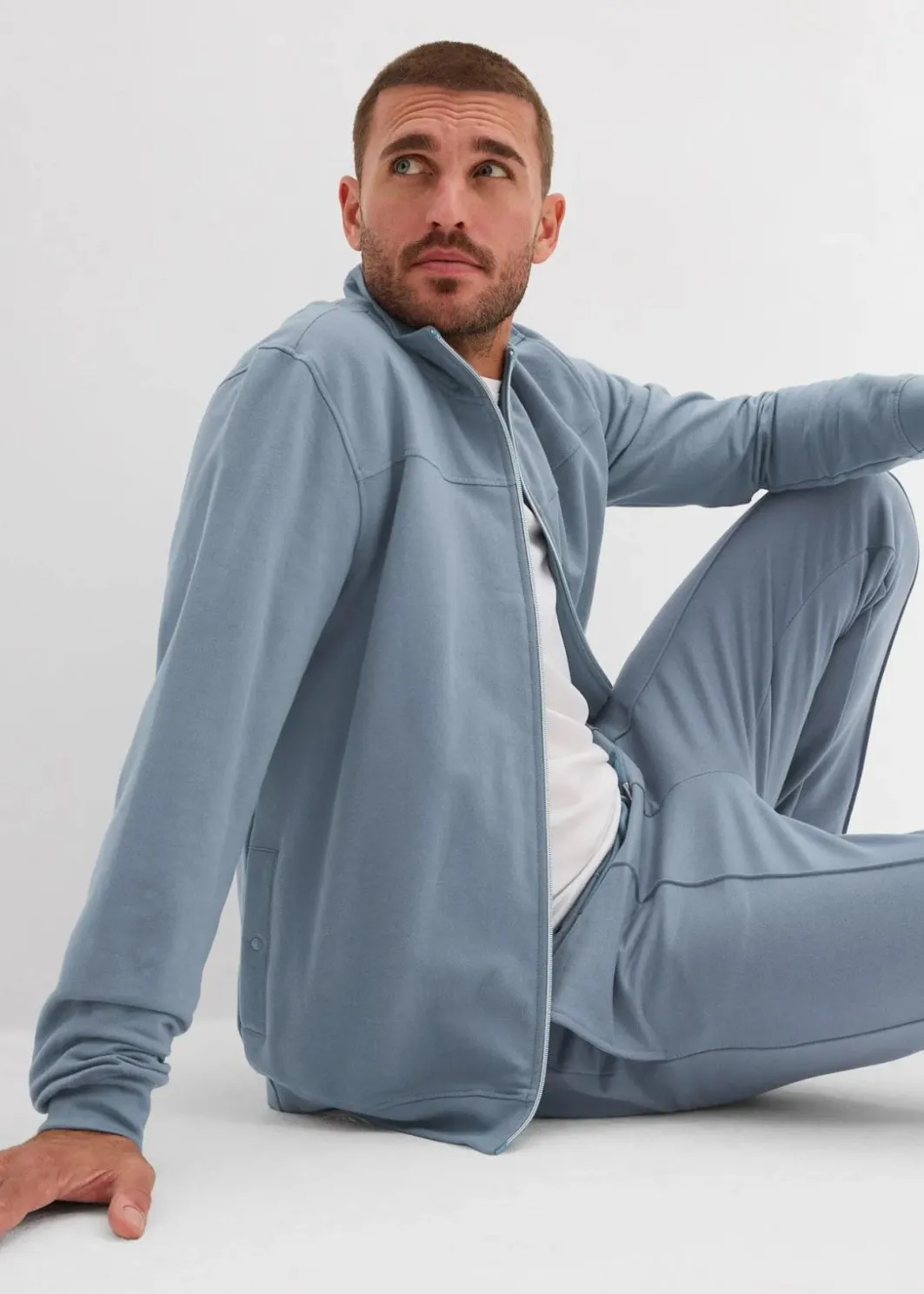 New elegante Jogginghose mit Biesen aus weichem Baumwollmix Herren Große Größen|Sportbekleidung