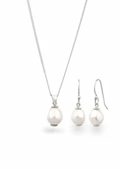 Damen elli Schmuck|Schuhe & Accessoires In Spezialgrößen·Schmuck|Kette & Ohrringe aus 925er Sterling Silber (3-tlg. Schmuckset)