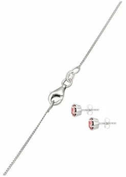 Outlet Kette & Ohrringe aus 925er Sterling Silber (3-tlg. Schmuckset) Damen Schmuck|Schuhe & Accessoires In Spezialgrößen·Schmuck