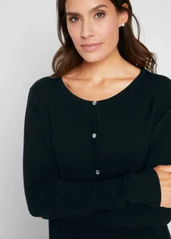 Damen bonprix Pullover & Strickjacken|Basics|Enge Feinstrickjacke
