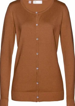 Damen bonprix Pullover & Strickjacken|Basics|Enge Feinstrickjacke