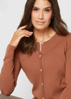 Damen bonprix Pullover & Strickjacken|Basics|Enge Feinstrickjacke
