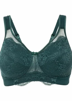 Damen bonprix Wäsche·Baumwollunterwäsche|Wäsche·Große Cups D-H|Entlastungs-BH ohne Bügel mit Bio-Baumwolle und gepolsterten Trägern