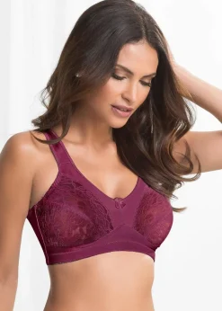 Damen bonprix Große Cups D-H|Bhs|Entlastungs-BH ohne Bügel mit gepolsterten Trägern (2er Pack)