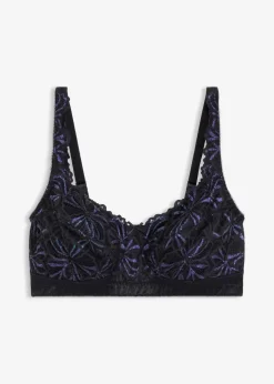Damen bonprix Wäsche·Große Cups D-H|Wäsche·Bhs|Entlastungs-BH ohne Bügel mit mehrfarbigem Glitzergarn