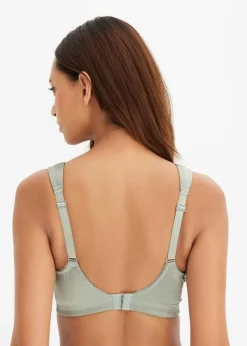 Damen bonprix Große Cups D-H|Nachhaltigere Materialien|Entlastungs-BH ohne Bügel mit gepolsterten Trägern