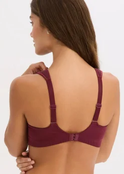 Damen bonprix Große Cups D-H|Nachhaltigere Materialien|Entlastungs-BH ohne Bügel mit gepolsterten Trägern