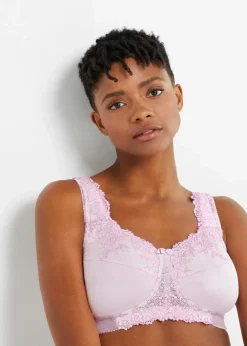 Damen bonprix Wäsche·Große Cups D-H|Wäsche·Bhs|Entlastungs-BH ohne Bügel mit gepolsterten Trägern
