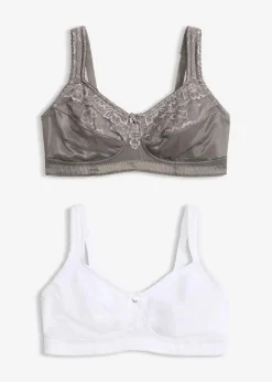 Discount Entlastungs-BH ohne Bügel mit gepolsterten Trägern (2er Pack) Damen Wäsche·Große Cups D-H|Wäsche·Bhs