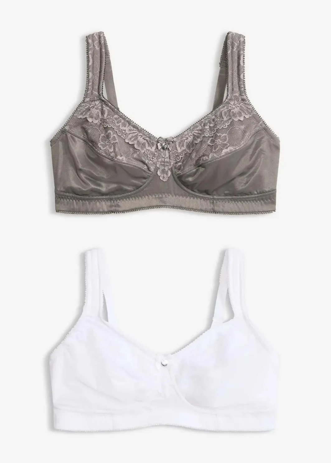 Discount Entlastungs-BH ohne Bügel mit gepolsterten Trägern (2er Pack) Damen Wäsche·Große Cups D-H|Wäsche·Bhs