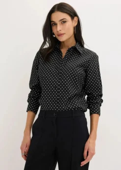 Damen bonprix Bekleidung·Jacken & Mäntel|Blusen & Tuniken|2er Pack Hemdblusen mit Baumwolle