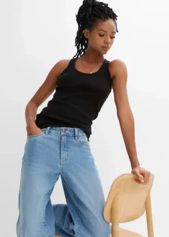 Damen bonprix Unterhemden|Basics|2er-Pack Ripp-Tanktop