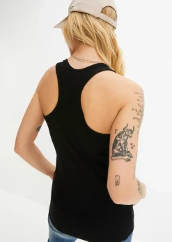 Damen bonprix Nachhaltigere Materialien|Shirts & Tops|2er-Pack Ripp-Tanktop
