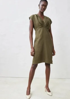 Hot Etuikleid aus reinem Leinen Damen Bekleidung·Pullover & Strickjacken|Kleider