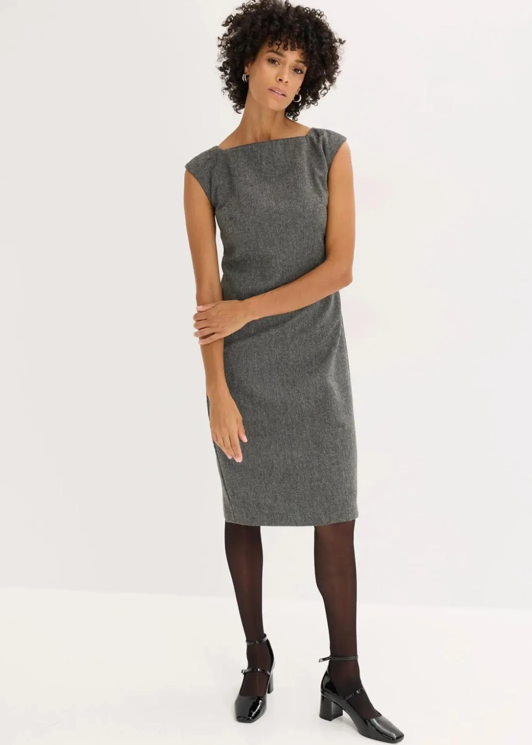 Damen bonprix Bekleidung·Pullover & Strickjacken|Kleider|Etuikleid in Tweedoptik