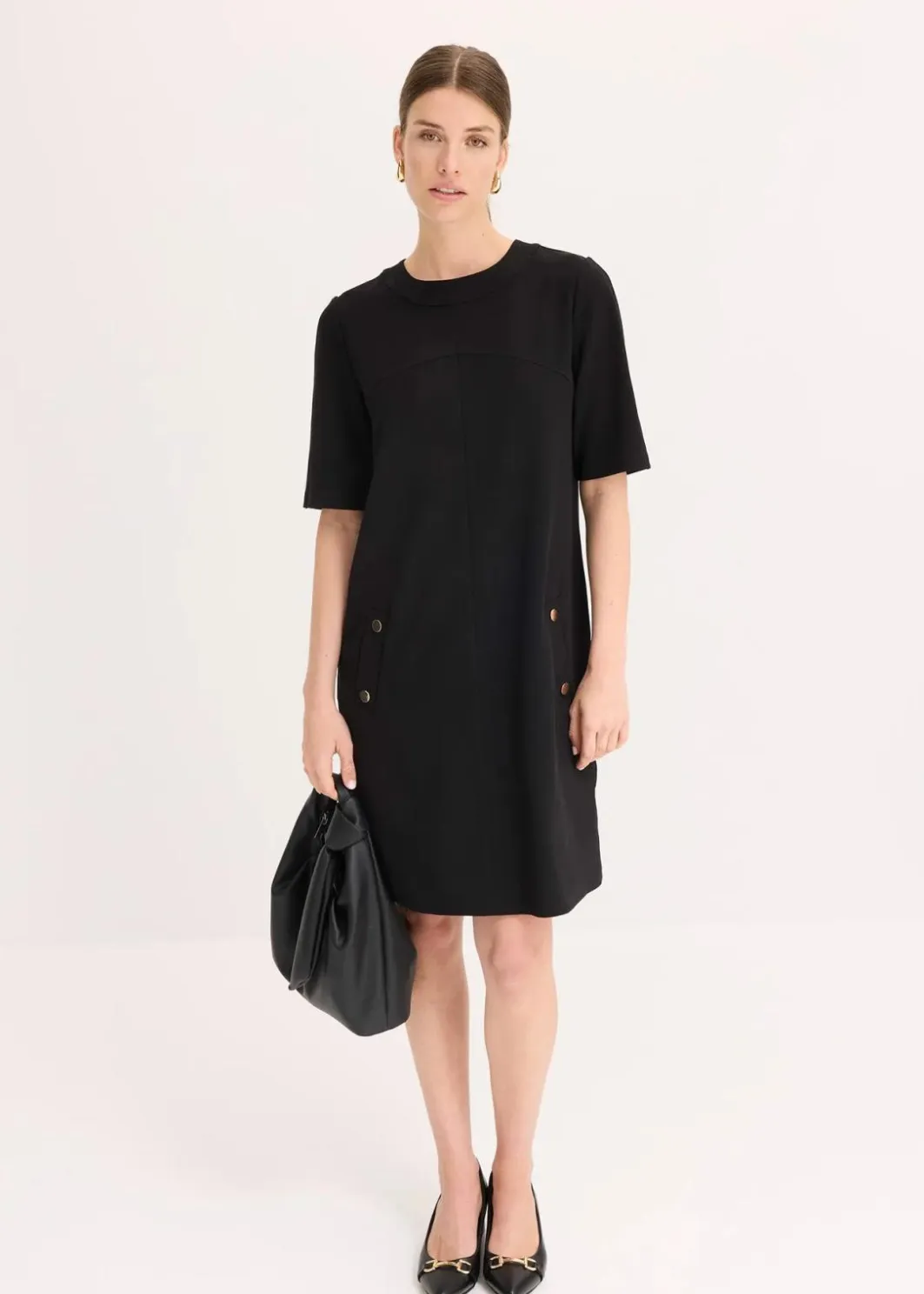Damen bonprix Kleider|Bekleidung·Pullover & Strickjacken|Etuikleid mit Elasthan