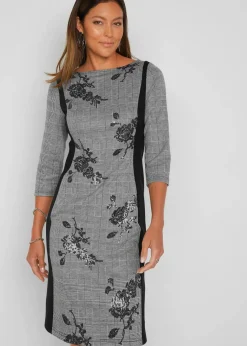 Damen bonprix Bekleidung·Pullover & Strickjacken|Kleider|Etuikleid mit Paillettenstickerei