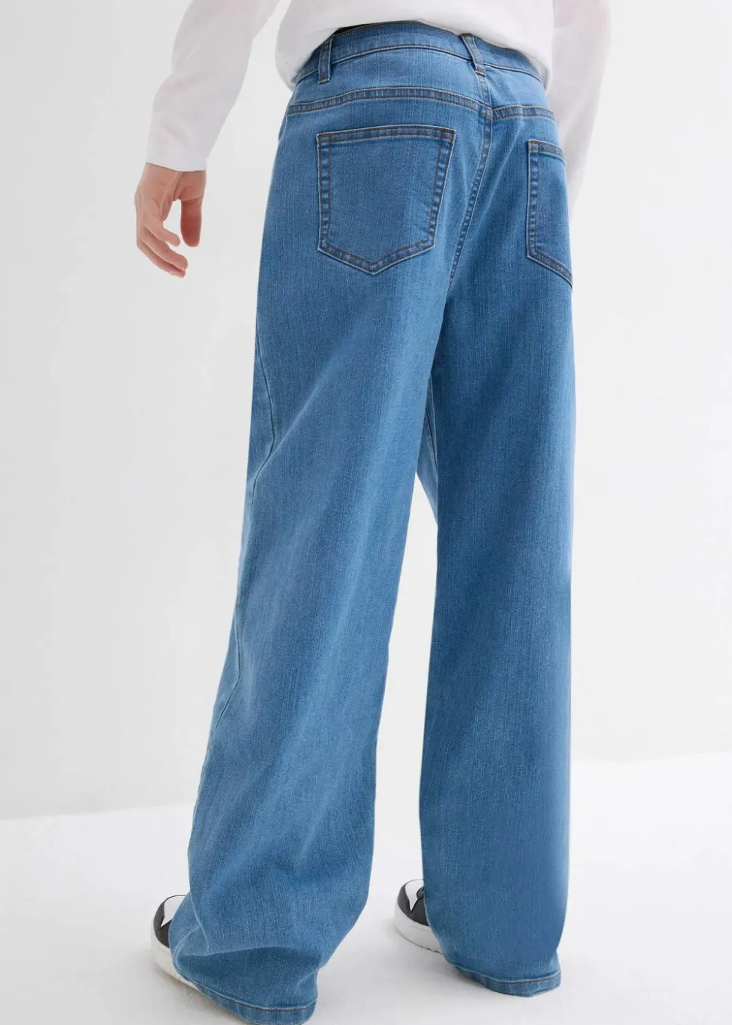 Online Extra Loose Fit Stretch-Jeans mit verstellbarem Bund, Straight Kinder Jungen 9-16 Jahre·Jeans
