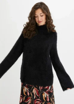 Online Federgarn-Pullover mit weiten Ärmeln, Boxy-Fit Damen Bekleidung·Umstandsmode|Pullover & Strickjacken