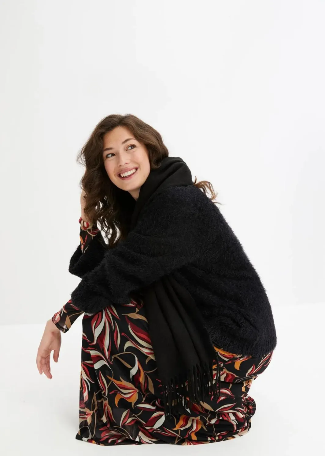 Online Federgarn-Pullover mit weiten Ärmeln, Boxy-Fit Damen Bekleidung·Umstandsmode|Pullover & Strickjacken
