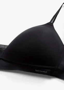 Damen bonprix Bhs|Seamless|Feel Comfort Schalen-BH ohne Bügel mit Mesheinsatz