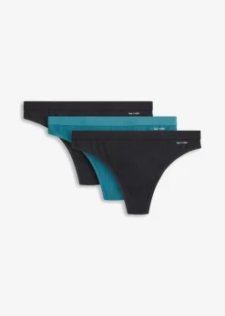 Damen bonprix Seamless|Höschen|Feel Comfort Seamless String gerippt (3er Pack)