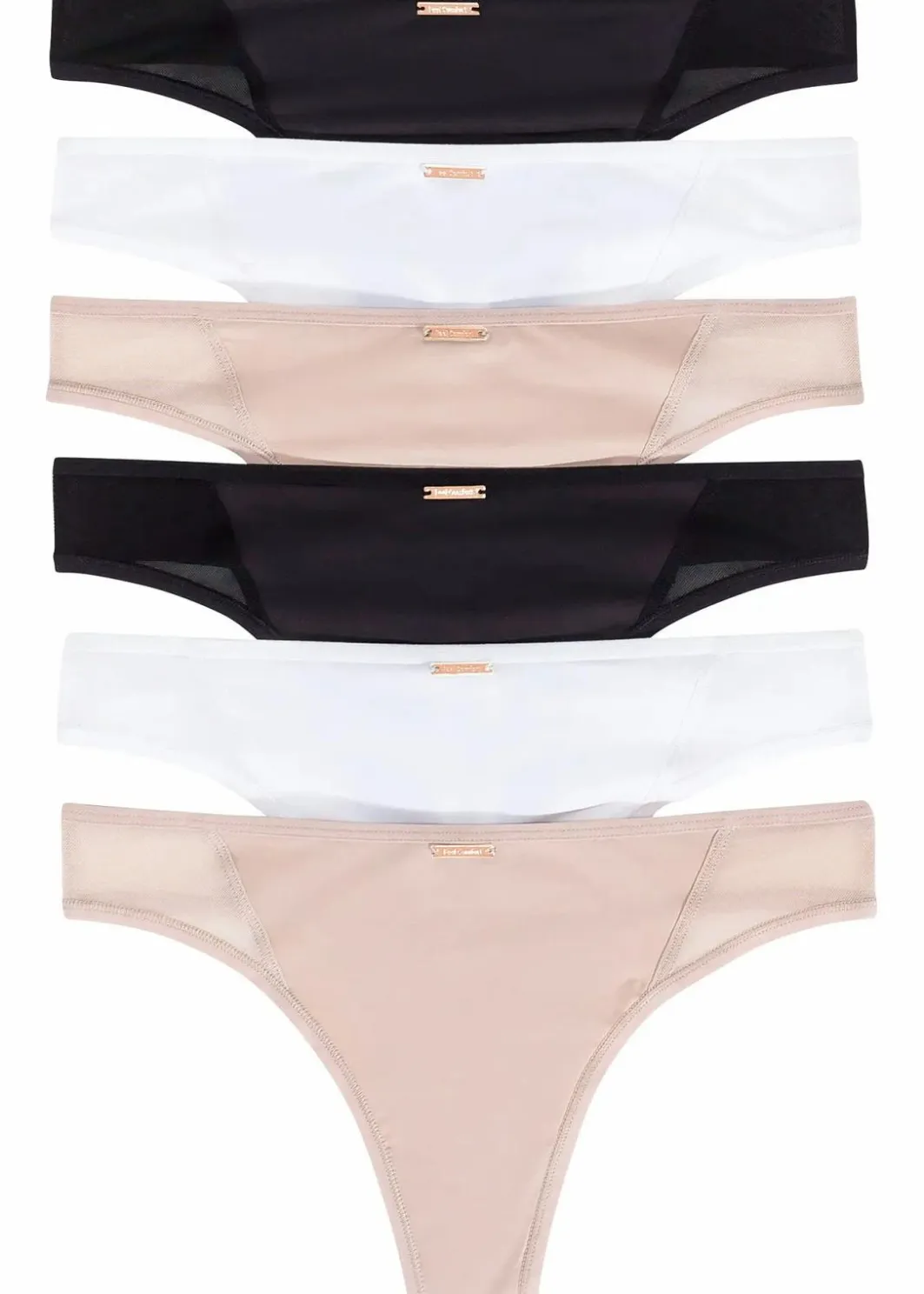 Online Feel Comfort String Mikrofaser (6er Pack) Damen Sportwäsche|Höschen
