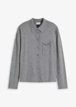 Damen bonprix Bekleidung·Umstandsmode|Bekleidung·Jeans|Feinstrick in Hemdoptik