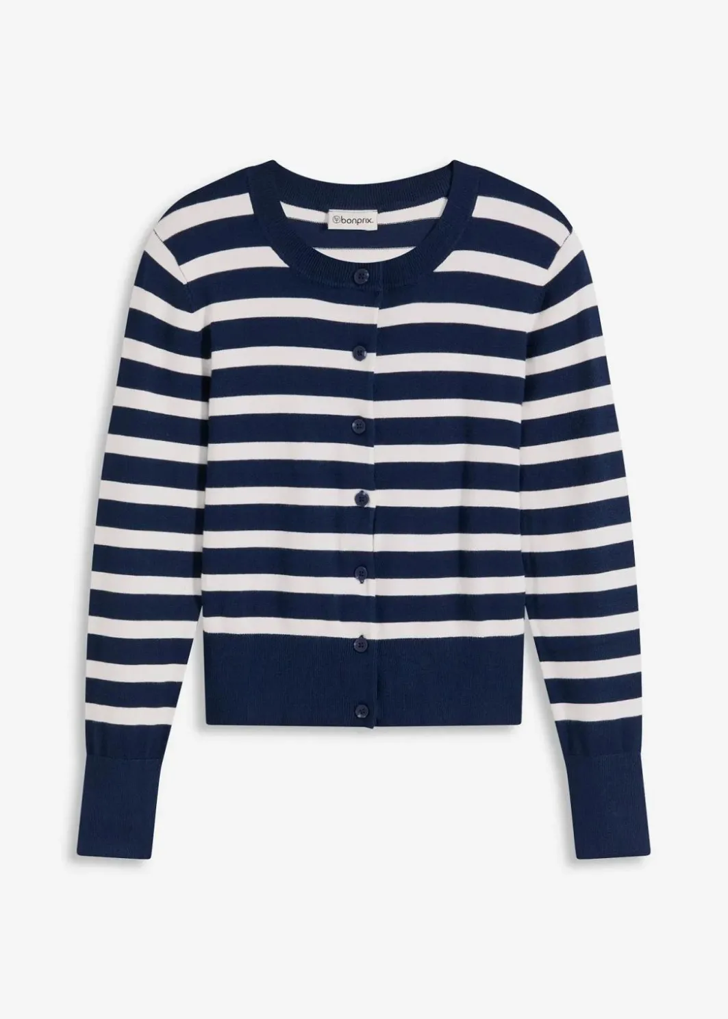 Damen bonprix Bekleidung·Umstandsmode|Pullover & Strickjacken|Feinstrick-Cardigan mit Streifen