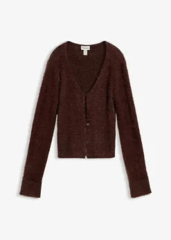 New Feinstrickjacke aus Federgarn Damen Bekleidung·Umstandsmode|Strickmode