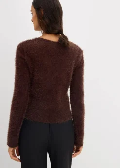 New Feinstrickjacke aus Federgarn Damen Bekleidung·Umstandsmode|Strickmode