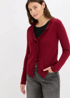 Online Feinstrickjacke aus fließendem Viskose-Mix Damen Strickmode|Pullover & Strickjacken