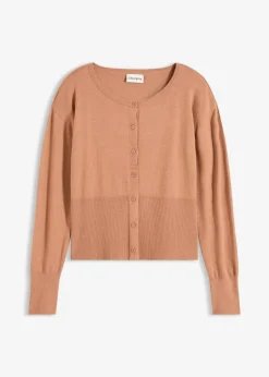 Online Feinstrickjacke aus fließendem Viskose-Mix Damen Bekleidung·Umstandsmode|Bekleidung·Jeans
