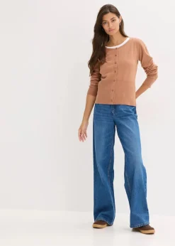 Online Feinstrickjacke aus fließendem Viskose-Mix Damen Bekleidung·Umstandsmode|Bekleidung·Jeans
