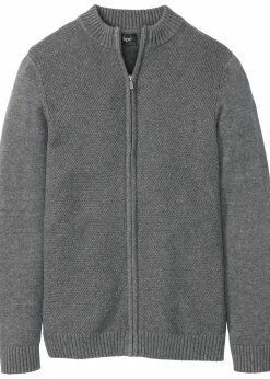 Herren bonprix Pullover & Strickjacken|Basics|Feinstrickjacke aus reiner Baumwolle