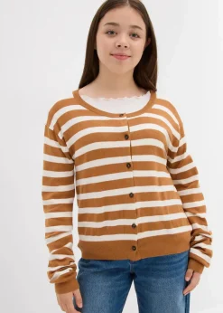 Kinder bonprix Mädchen 9-16 Jahre·Sweat & Strick|Feinstrickjacke aus softem Viskose-Mix
